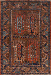 Hand Knotted Nomadic Caucasian Humna Wool Rug 6' 0" x 8' 9" - No. AT85297