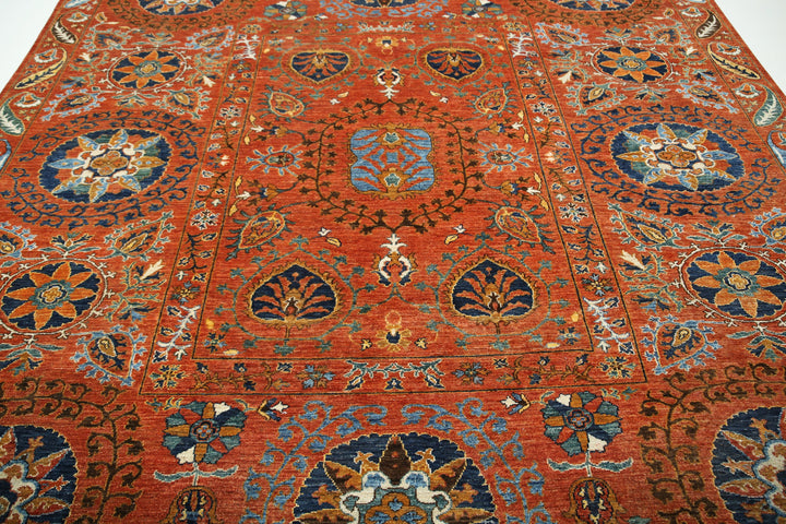 Hand Knotted Nomadic Caucasian Humna Wool Rug 9' 8" x 10' 4" - No. AT20713