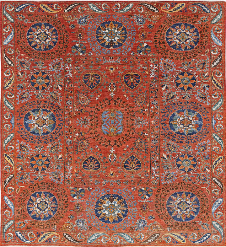 Hand Knotted Nomadic Caucasian Humna Wool Rug 9' 8" x 10' 4" - No. AT20713