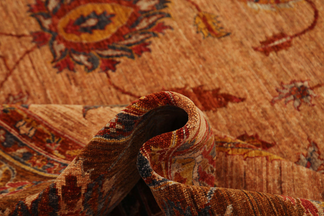 Hand Knotted Nomadic Caucasian Humna Wool Rug 10' 8" x 13' 10" - No. AT82416