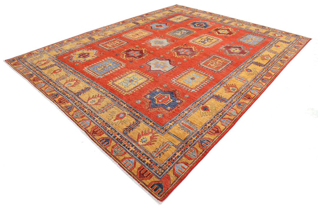 Hand Knotted Nomadic Caucasian Humna Wool Rug 8' 8" x 12' 2" - No. AT59740