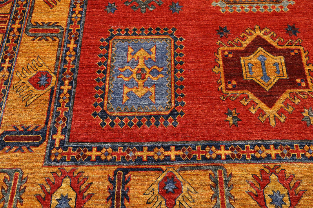 Hand Knotted Nomadic Caucasian Humna Wool Rug 8' 8" x 12' 2" - No. AT59740