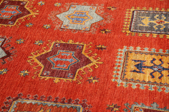 Hand Knotted Nomadic Caucasian Humna Wool Rug 8' 8" x 12' 2" - No. AT59740