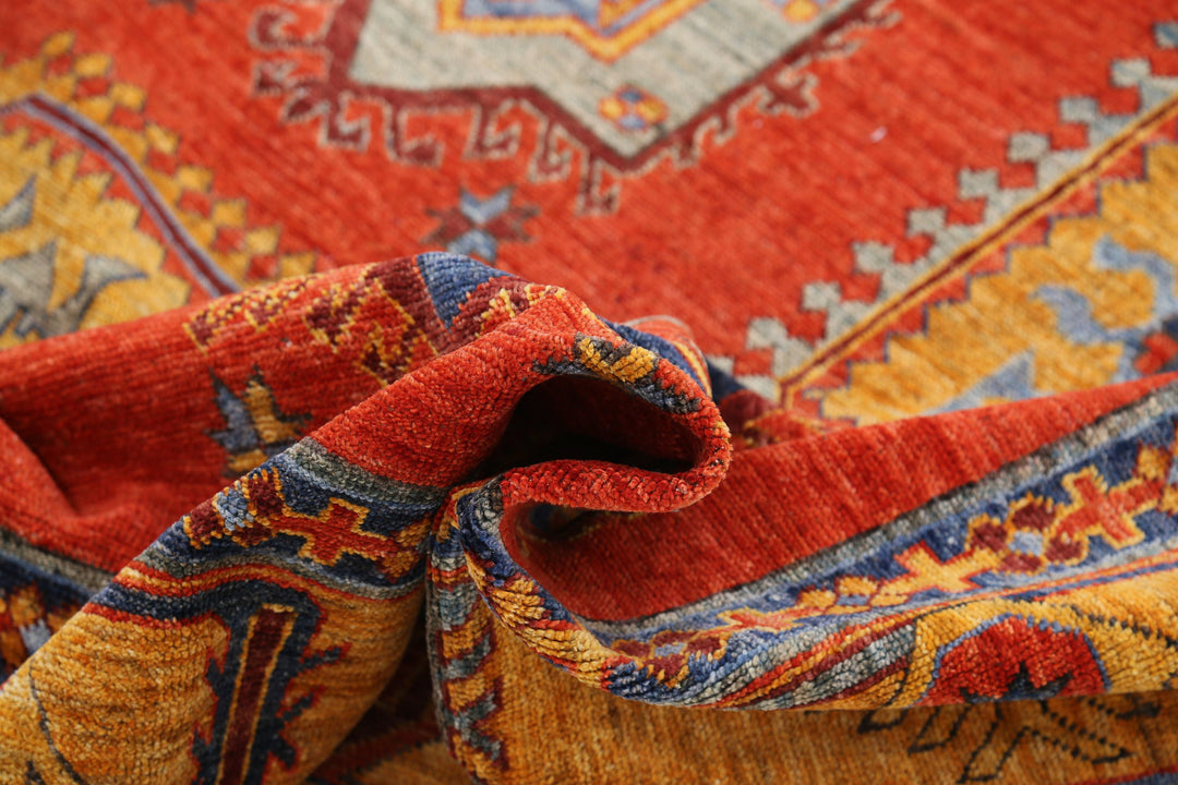 Hand Knotted Nomadic Caucasian Humna Wool Rug 8' 8" x 12' 2" - No. AT59740