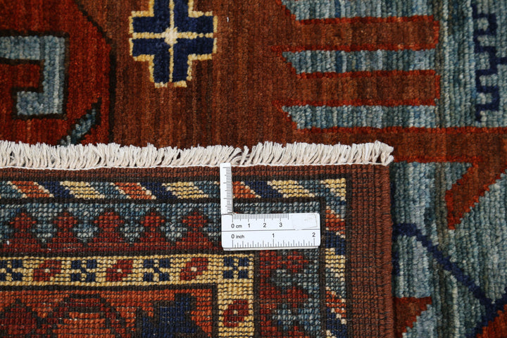 Hand Knotted Nomadic Caucasian Humna Wool Rug 8' 6" x 10' 4" - No. AT81614