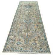 Hand Knotted Vintage Persian Heriz Wool Rug 3' 2" x 10' 6" - No. AT93159