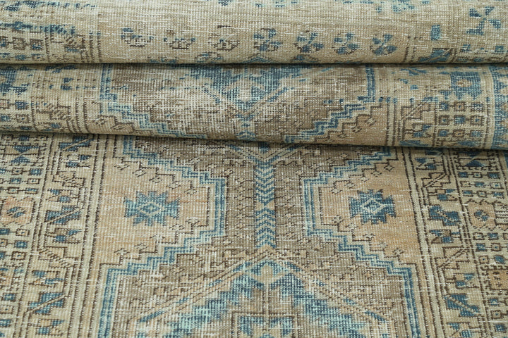 Hand Knotted Vintage Persian Heriz Wool Rug 3' 2" x 10' 6" - No. AT93159