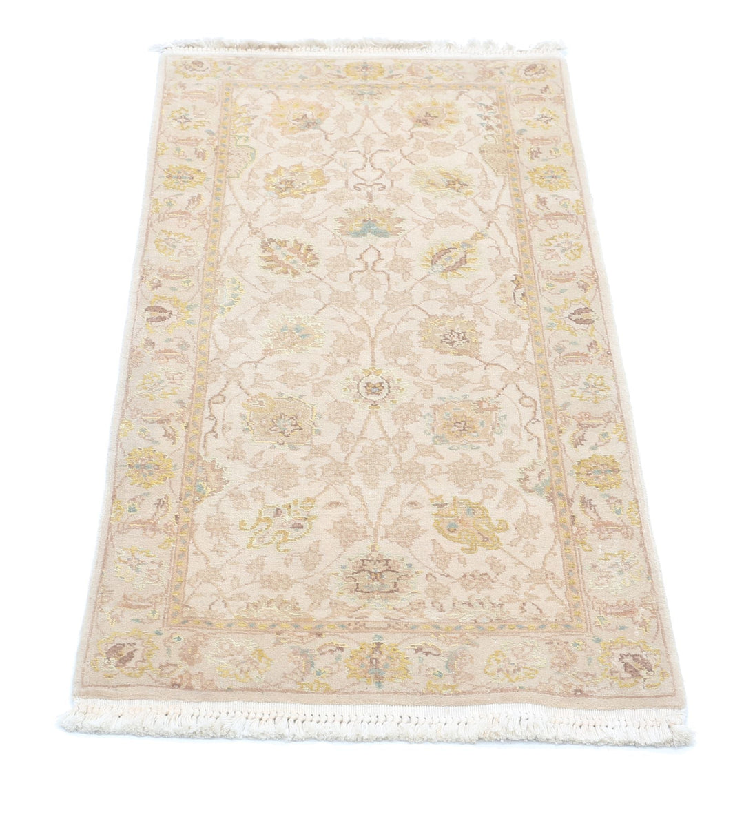 Hand Knotted Agra Kashan Wool Rug 2' 0" x 4' 1" - No. AT78414