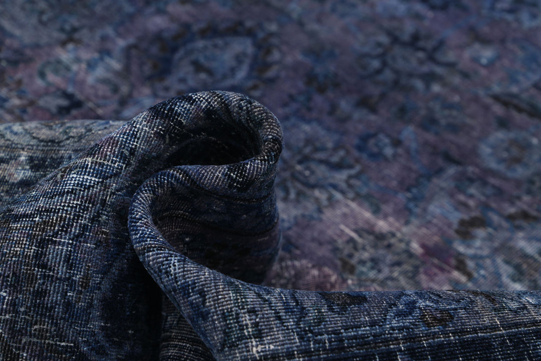 Hand Knotted Transitional Vintage Overdye Tabriz Wool Rug 9' 9" x 12' 10" - No. AT73058