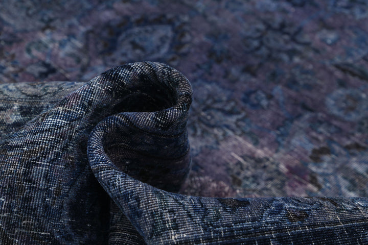 Hand Knotted Transitional Vintage Overdye Tabriz Wool Rug 9' 9" x 12' 10" - No. AT73058