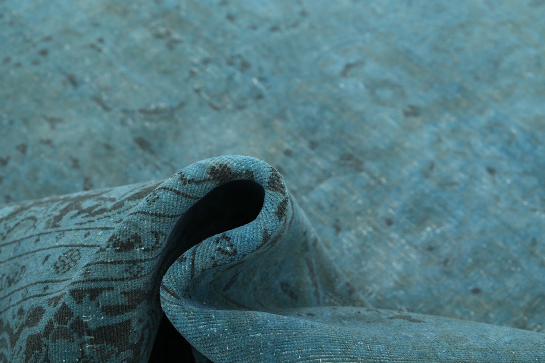 Hand Knotted Transitional Overdye Kashan Wool Rug 6' 8" x 10' 0" - No. AT68145