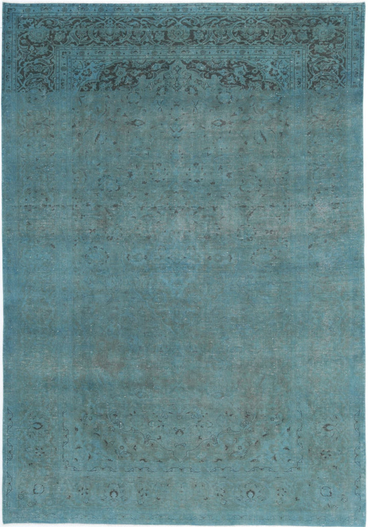 Hand Knotted Transitional Overdye Kashan Wool Rug 6' 8" x 10' 0" - No. AT68145