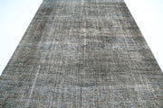 Hand Knotted Vintage Distressed Persian Kashan Wool Rug 7' 3" x 11' 2" - No. AT78922