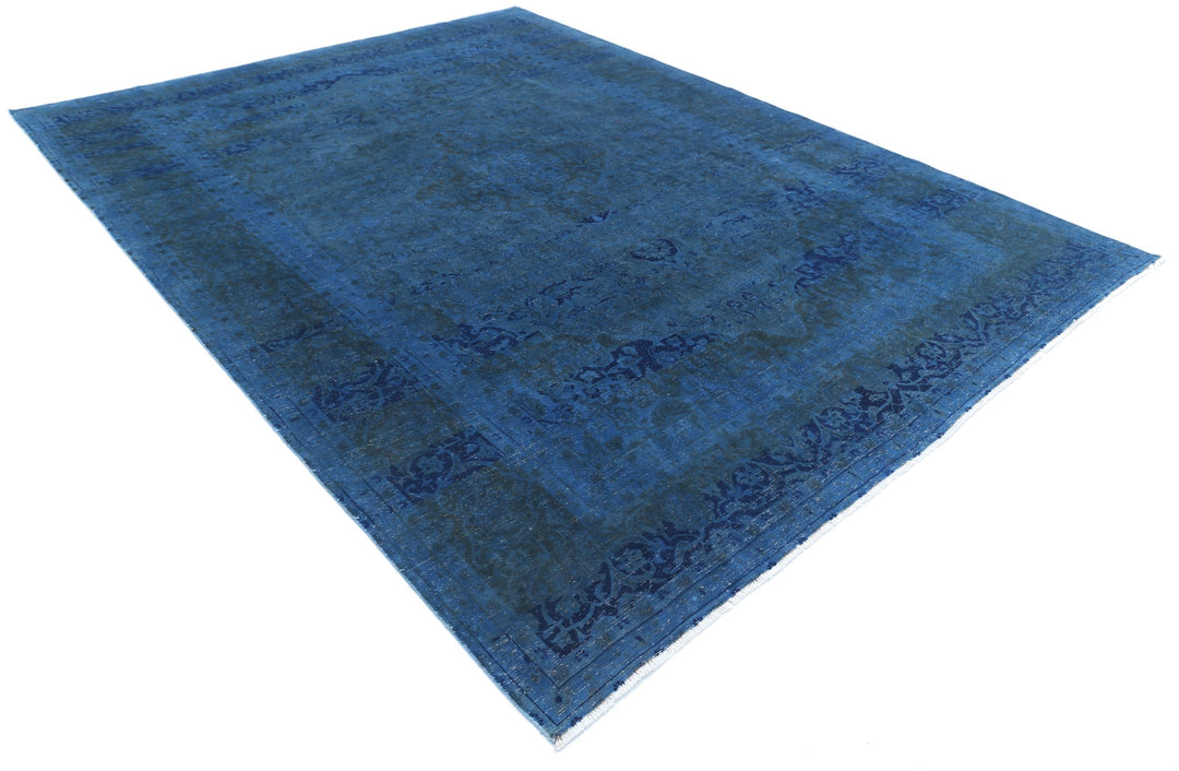 Hand Knotted Transitional Overdye Kashan Wool Rug 8' 2" x 11' 0" - No. AT95667