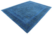 Hand Knotted Transitional Overdye Kashan Wool Rug 8' 2" x 11' 0" - No. AT95667