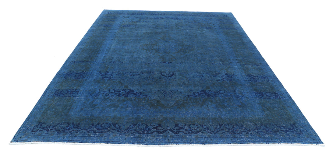 Hand Knotted Transitional Overdye Kashan Wool Rug 8' 2" x 11' 0" - No. AT95667