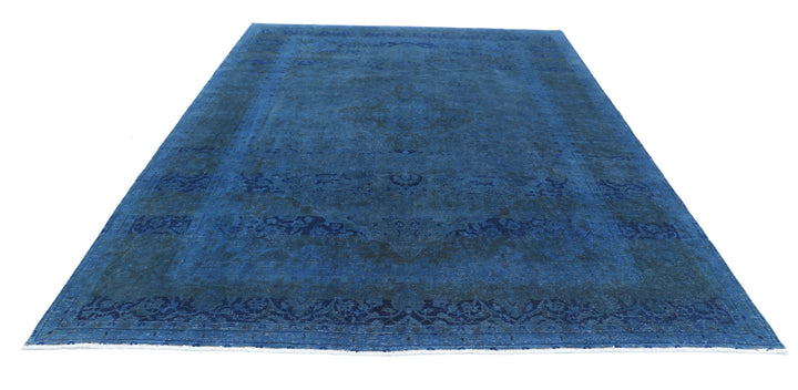 Hand Knotted Transitional Overdye Kashan Wool Rug 8' 2" x 11' 0" - No. AT95667