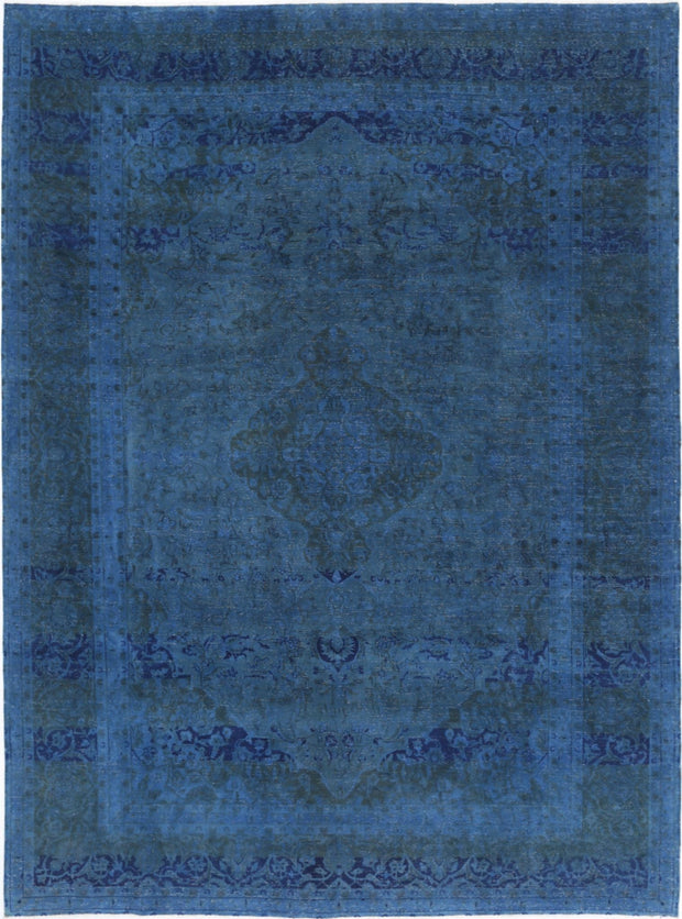 Hand Knotted Transitional Overdye Kashan Wool Rug 8' 2" x 11' 0" - No. AT95667