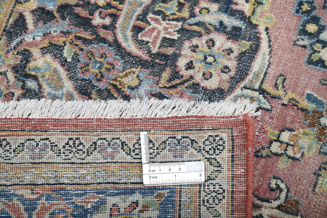 Hand Knotted Vintage Persian Kashan Wool Rug 11' 10" x 17' 3" - No. AT28225
