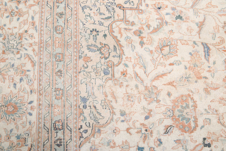 Hand Knotted Vintage Persian Kashan Wool Rug 9' 6" x 13' 2" - No. AT91481