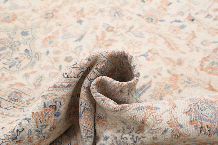 Hand Knotted Vintage Persian Kashan Wool Rug 9' 6" x 13' 2" - No. AT91481