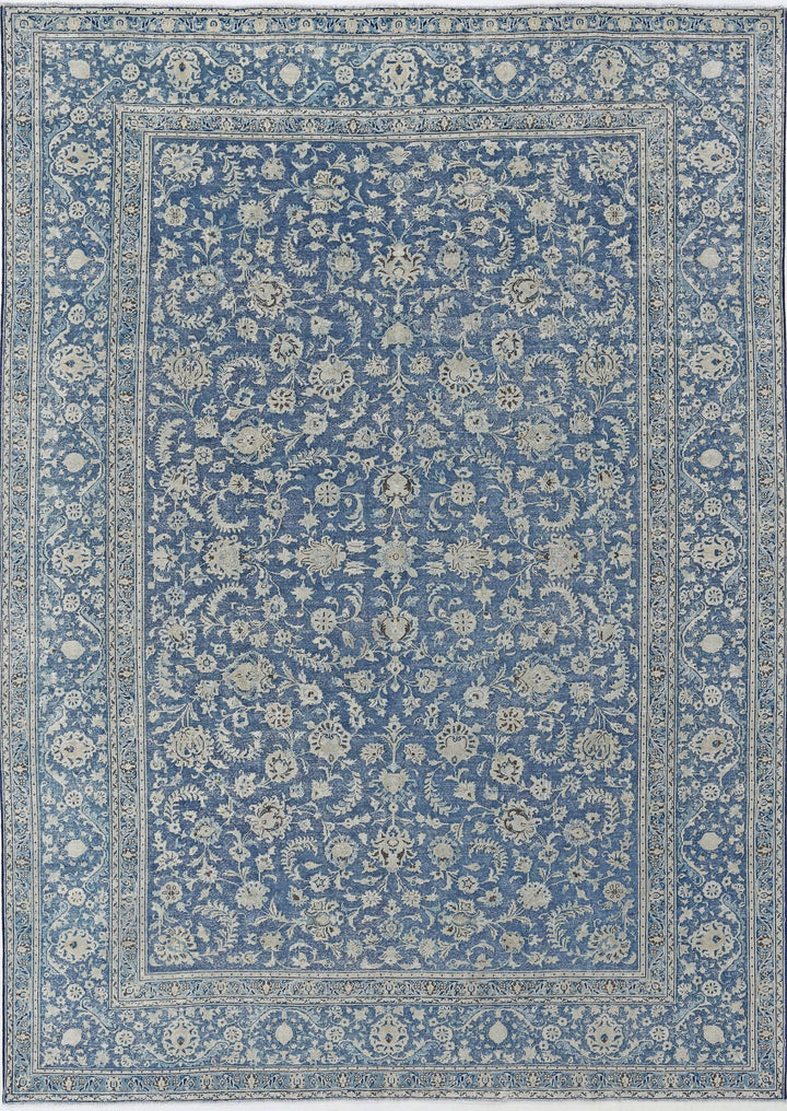 Hand Knotted Vintage Persian Kashan Wool Rug 8' 8" x 12' 0" - No. AT35908