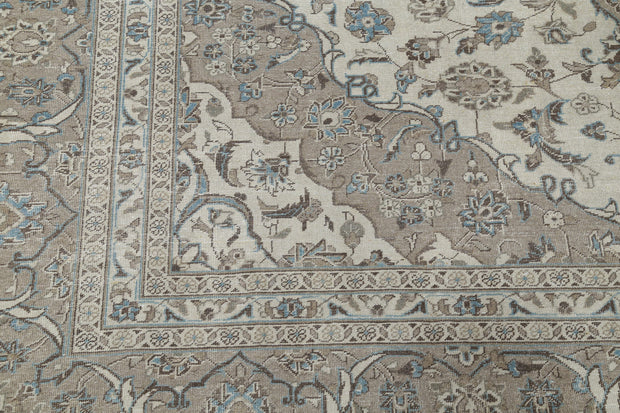 Hand Knotted Vintage Persian Kashan Wool Rug 9' 7" x 13' 1" - No. AT69108