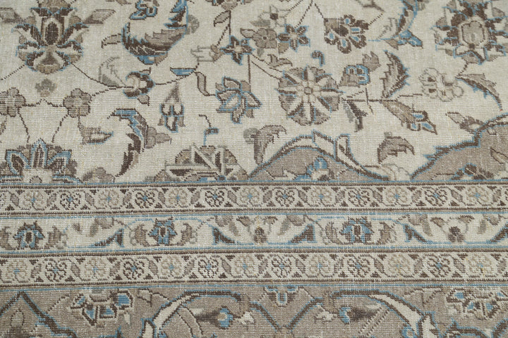 Hand Knotted Vintage Persian Kashan Wool Rug 9' 7" x 13' 1" - No. AT69108