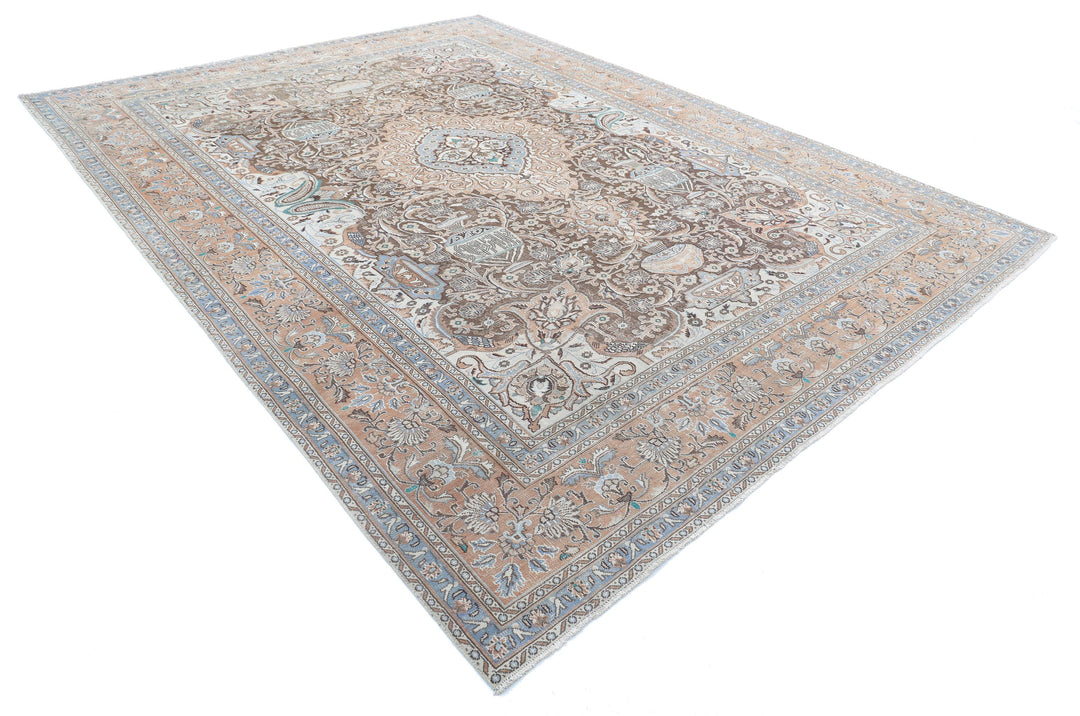 Hand Knotted Vintage Persian Kashmar Wool Rug 9' 6" x 12' 7" - No. AT73985