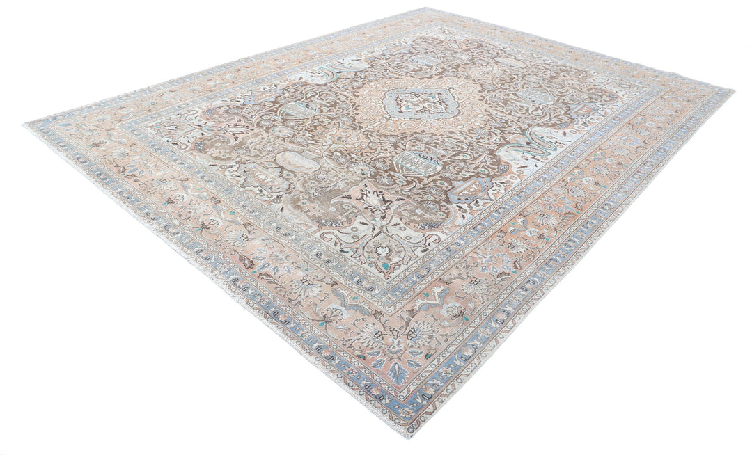 Hand Knotted Vintage Persian Kashmar Wool Rug 9' 6" x 12' 7" - No. AT73985