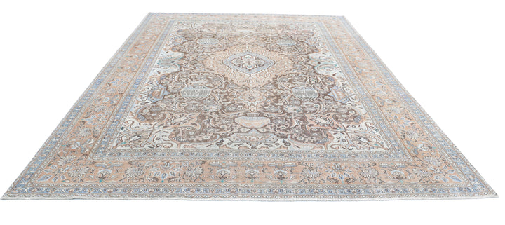 Hand Knotted Vintage Persian Kashmar Wool Rug 9' 6" x 12' 7" - No. AT73985