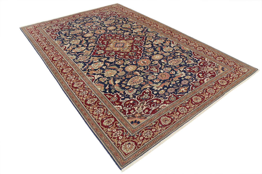 Hand Knotted Vintage Turkish Kayseri Wool Rug 6' 7" x 9' 11" - No. AT74344