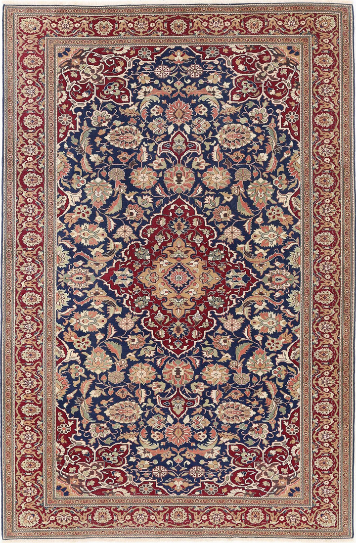 Hand Knotted Vintage Turkish Kayseri Wool Rug 6' 7" x 9' 11" - No. AT74344