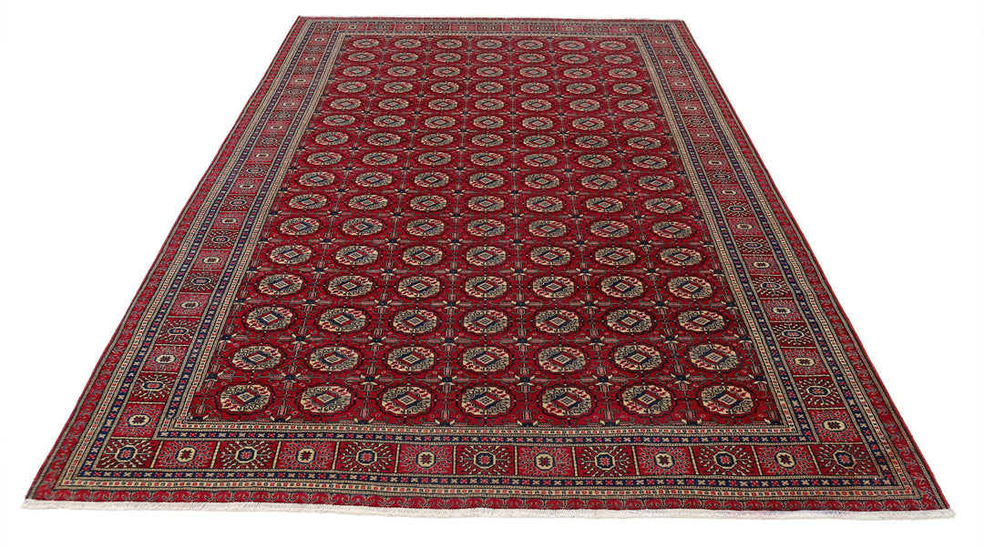 Hand Knotted Vintage Turkish Kayseri Wool Rug 6' 6" x 9' 5" - No. AT15260