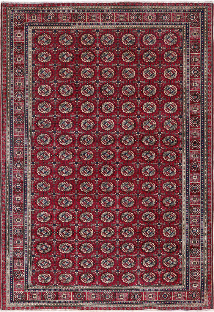 Hand Knotted Vintage Turkish Kayseri Wool Rug 6' 6" x 9' 5" - No. AT15260
