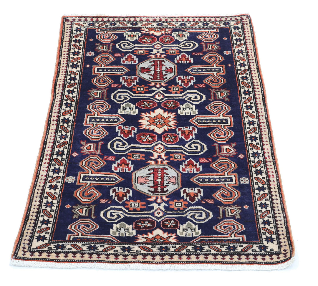 Hand Knotted Persian Kazak Wool Rug 2' 5" x 3' 7" - No. AT96622