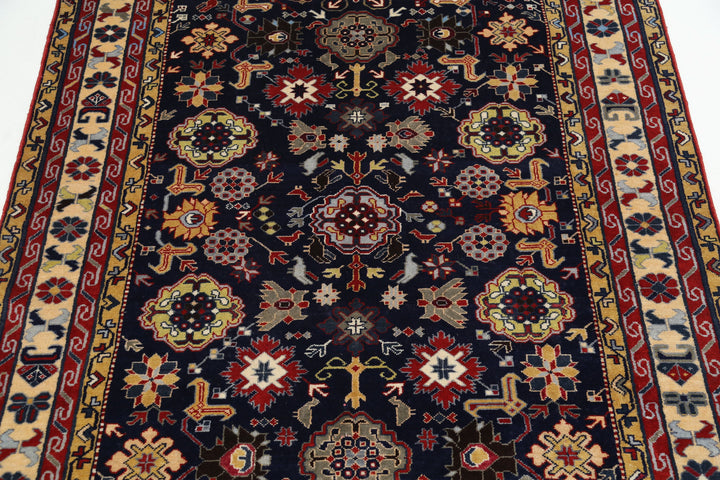 Hand Knotted Tribal Kazak Wool Rug 4' 3" x 5' 9" - No. AT57831