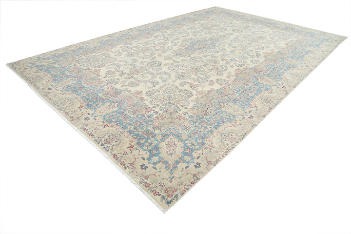 Hand Knotted Vintage Persian Kerman Wool Rug 10' 8" x 16' 9" - No. AT88507