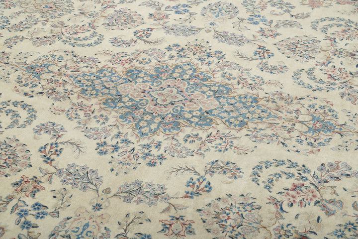 Hand Knotted Vintage Persian Kerman Wool Rug 10' 8" x 16' 9" - No. AT88507