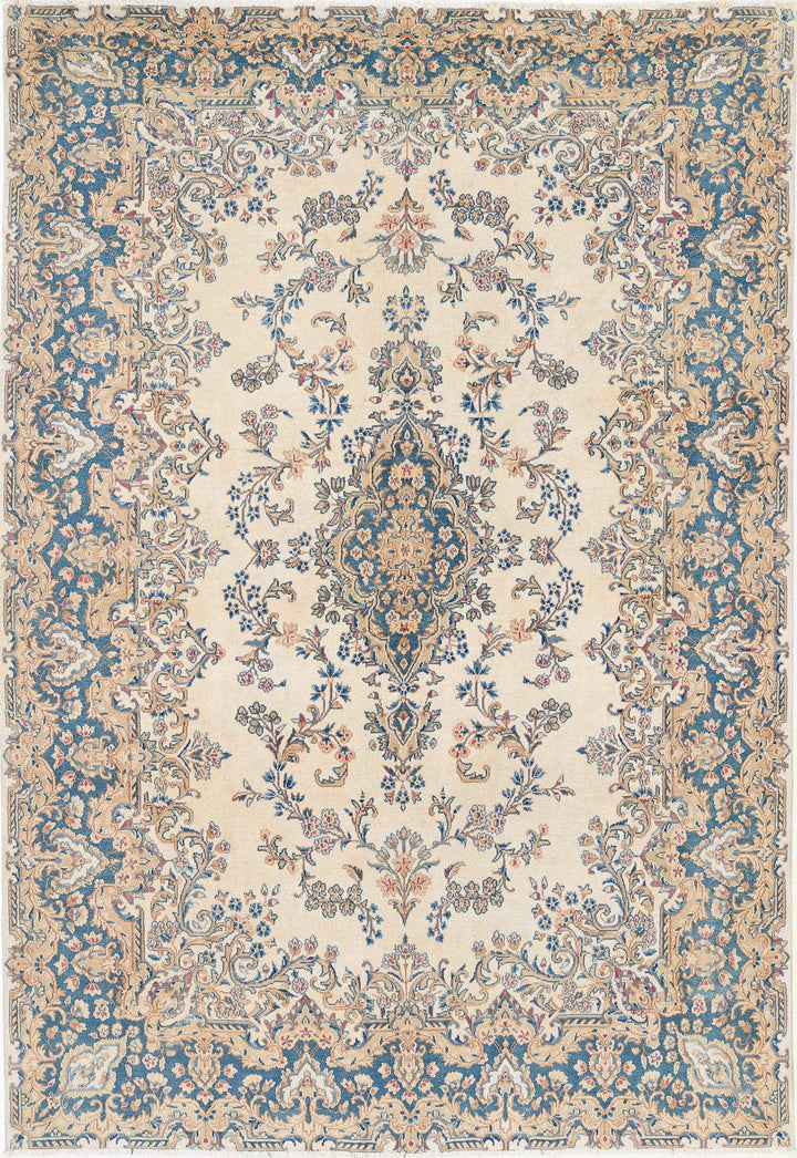 Hand Knotted Vintage Persian Kerman Wool Rug 5' 10" x 8' 6" - No. AT35782