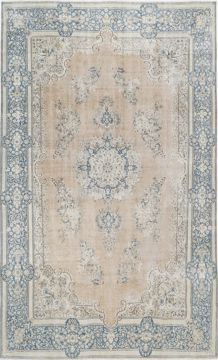 Hand Knotted Vintage Persian Kerman Wool Rug 9' 10" x 16' 2" - No. AT58657