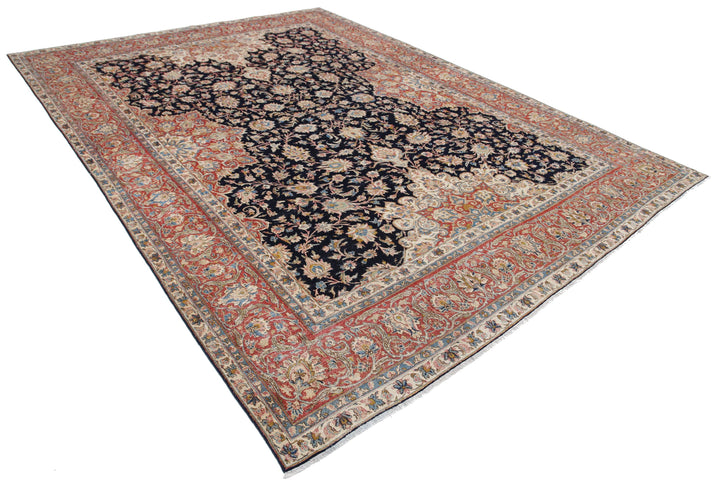 Hand Knotted Vintage Persian Kerman Wool Rug 8' 10" x 12' 0" - No. AT66471