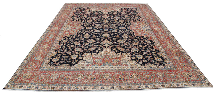 Hand Knotted Vintage Persian Kerman Wool Rug 8' 10" x 12' 0" - No. AT66471