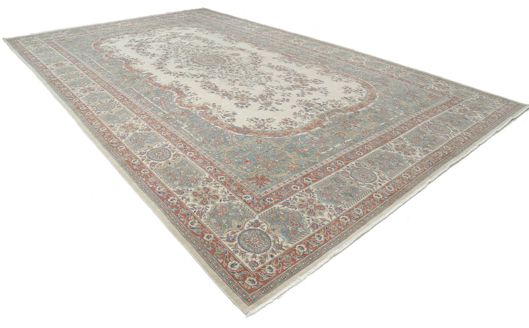 Hand Knotted Vintage Persian Kerman Wool Rug 11' 8" x 19' 3" - No. AT77290