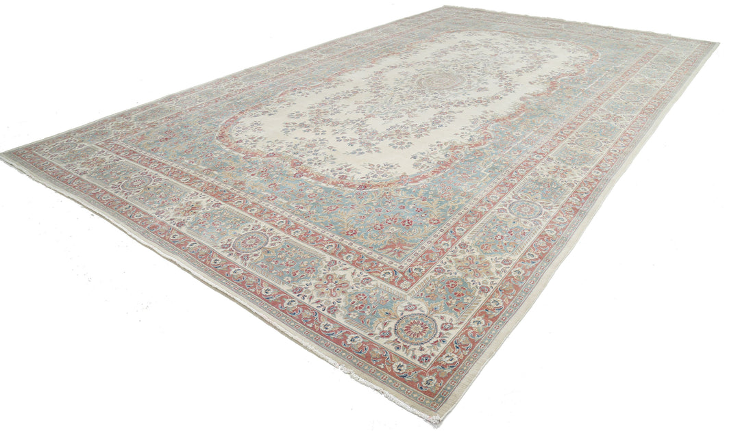 Hand Knotted Vintage Persian Kerman Wool Rug 11' 8" x 19' 3" - No. AT77290