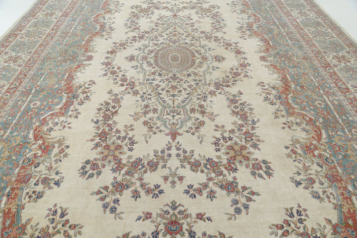 Hand Knotted Vintage Persian Kerman Wool Rug 11' 8" x 19' 3" - No. AT77290