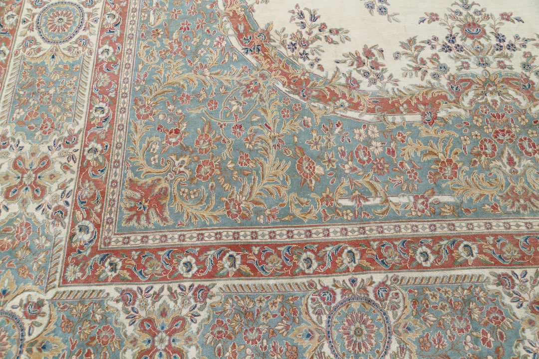 Hand Knotted Vintage Persian Kerman Wool Rug 11' 8" x 19' 3" - No. AT77290