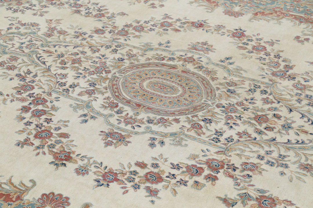 Hand Knotted Vintage Persian Kerman Wool Rug 11' 8" x 19' 3" - No. AT77290