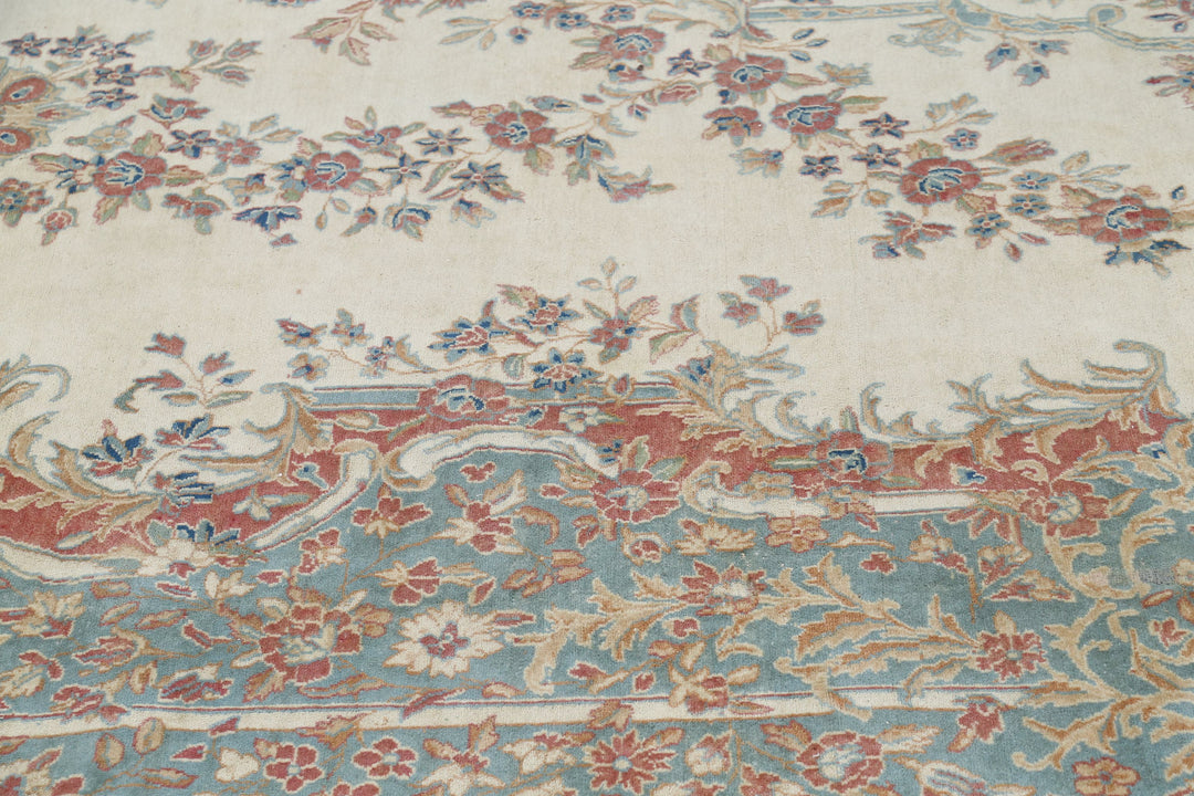 Hand Knotted Vintage Persian Kerman Wool Rug 11' 8" x 19' 3" - No. AT77290