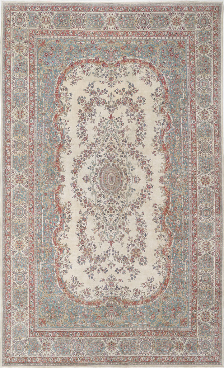 Hand Knotted Vintage Persian Kerman Wool Rug 11' 8" x 19' 3" - No. AT77290